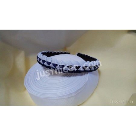 Headband 1 Navy Blue & White